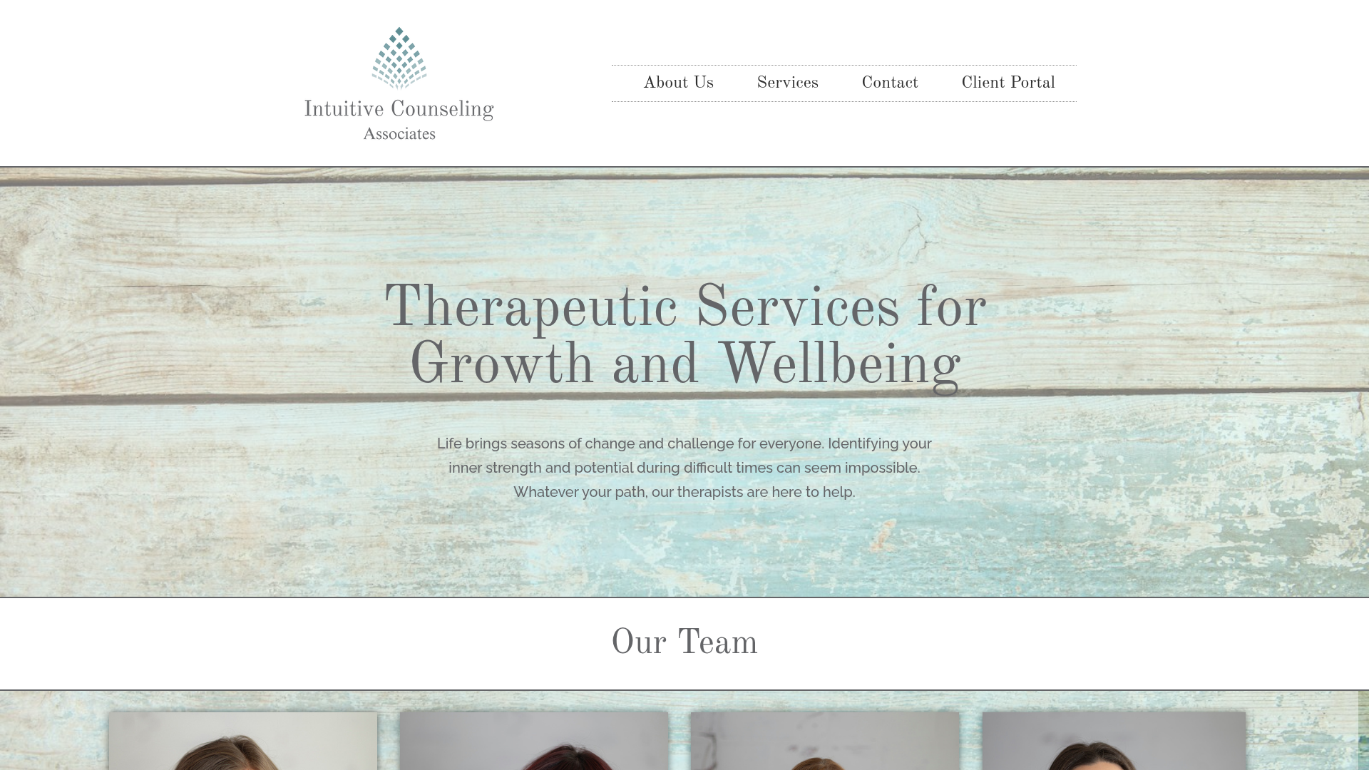 IntuitiveCounselingAssociates.com homepage screenshot