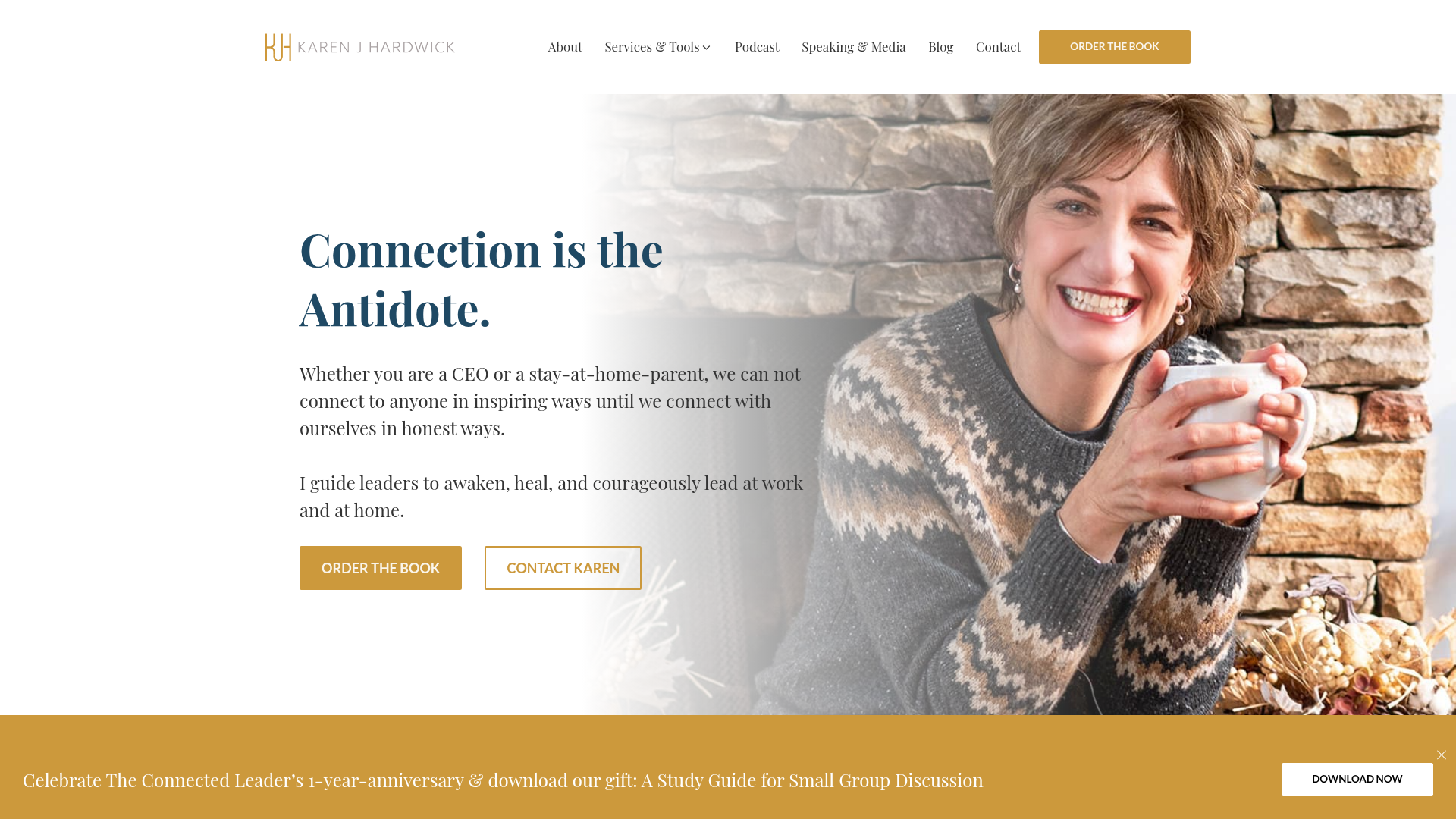 KarenJHardwick.com homepage screenshot